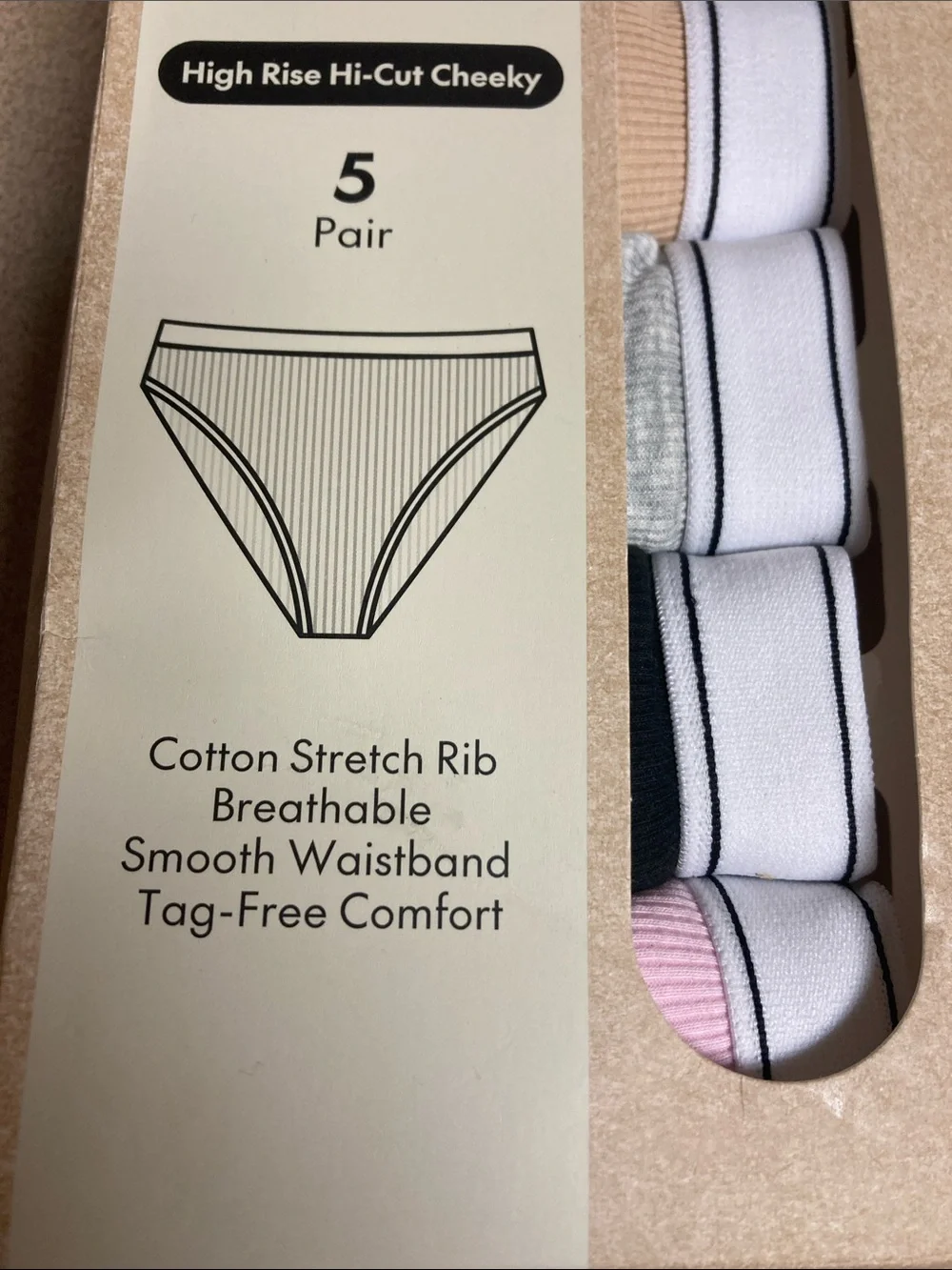 Hi rise hi-cut cheeky panties